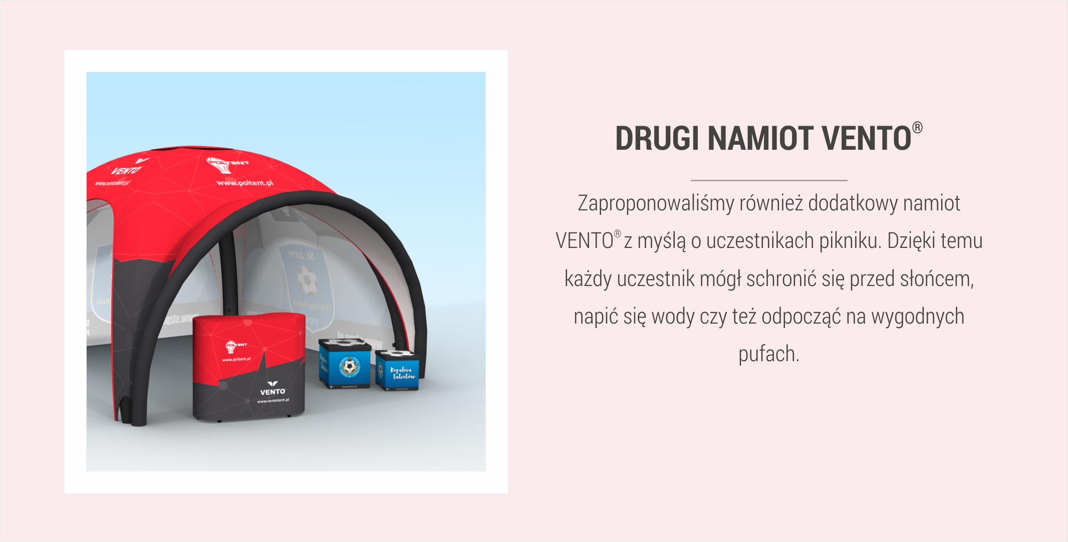 Namiot reklamowy - strefa odpoczynku