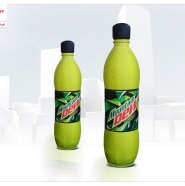 Balony w produktu - napój Mountain Dew wysokośc 2,2 m